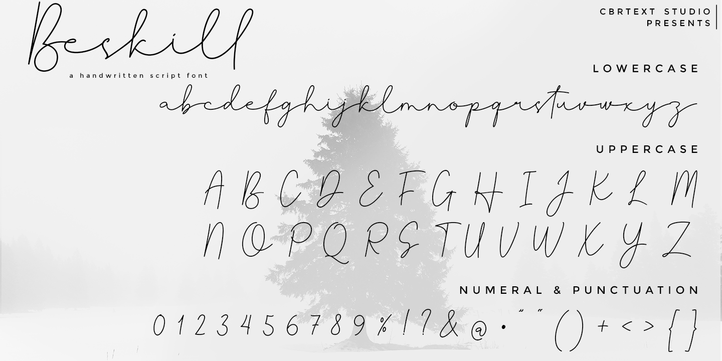 Beispiel einer Beskill Regular-Schriftart